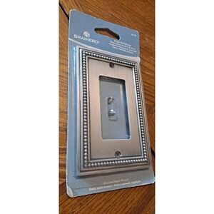 Brushed Satin Pewter Brainerd Zinc Diecast Rocker Switch Wall Plate 64778